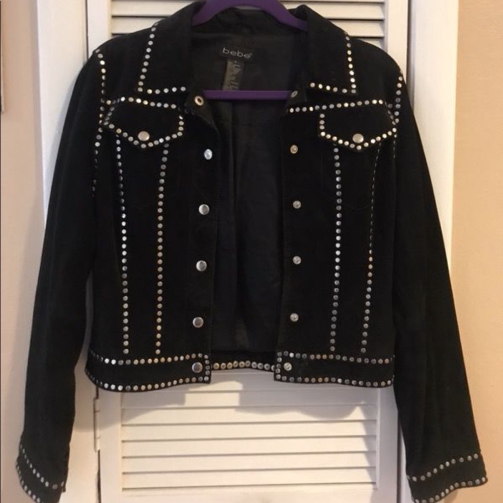 Bebe Suede Bomber Jacket